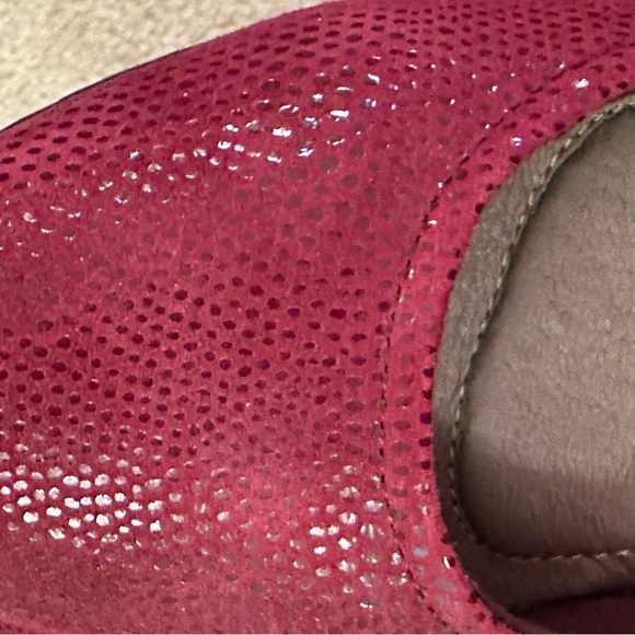 Sparkly Suede Slip On Dressy Ballet Pumps - 10 M - Picture 4 of 6